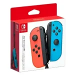 Controle joystick sem fio Nintendo Switch Joy-Con (L)/(R) LED RGB vermelho-neón/azul-neón